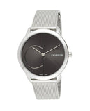  Shop Authentic Calvin Klein Minimal Black Dial Silver Mesh Bracelet Watch for Men - K3M21123 - Luxxuri
