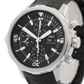  Shop Authentic IWC Aquatimer Chronograph Black Dial Black Leather Strap Watch for Men - IW376803 - Luxxuri
