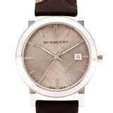  Shop Authentic Burberry The City Grey Dial Leather Strap Watch for Men - BU9020 - Luxxuri