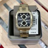  Shop Authentic Fossil Inscription Multifunction Black Dial Gold Steel Strap Watch for Men - BQ2656 - Luxxuri