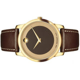  Shop Authentic Movado Museum Classic Brown Dial Brown Leather Strap Watch For Men - 0606880 - Luxxuri