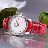  Shop Authentic Tissot Couturier White Dial Red Leather Watch For Women - T035.210.16.011.01 - Luxxuri