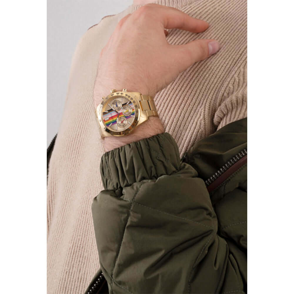  Shop Authentic Guess Altitude Multifunction Gold Dial Gold Steel Strap Watch for Men - GW0434G1 - Luxxuri