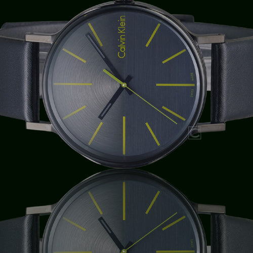 Shop Authentic Calvin Klein Boost Black Dial Black Leather Strap Watch for Men - K7Y214CL - Luxxuri