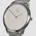  Shop Authentic Calvin Klein Minimal White Dial Silver Mesh Bracelet Watch for Men - K3M2112Y - Luxxuri