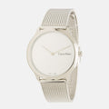  Shop Authentic Calvin Klein Minimal SIlver Dial Silver Mesh Bracelet Watch for Women - K3M221Y6 - Luxxuri