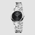  Shop Authentic Calvin Klein Class Black Dial Silver Steel Strap Watch for Women - K6R23121 - Luxxuri