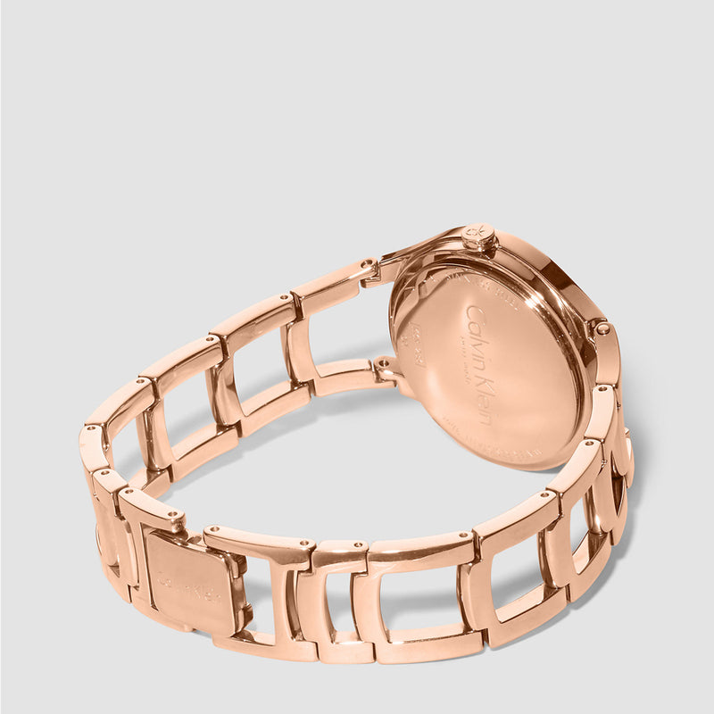  Shop Authentic Calvin Klein Class White Dial Rose Gold Steel Strap Watch for Women - K6R23626 - Luxxuri