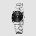  Shop Authentic Calvin Klein Dainty Black Dial Silver Steel Strap Watch for Women - K7L23141 - Luxxuri