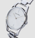  Shop Authentic Calvin Klein Dainty Silver Dial Silver Steel Strap Watch for Women - K7L23146 - Luxxuri