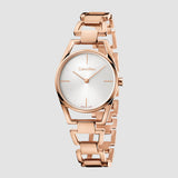  Shop Authentic Calvin Klein Dainty White Dial Rose Gold Steel Strap Watch for Women - K7L23646 - Luxxuri