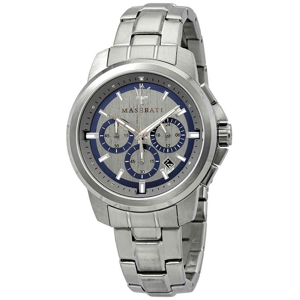  Shop Authentic Maserati Successo Chronograph Silver Dial Silver Steel Strap Watch For Men - R8873621006 - Luxxuri