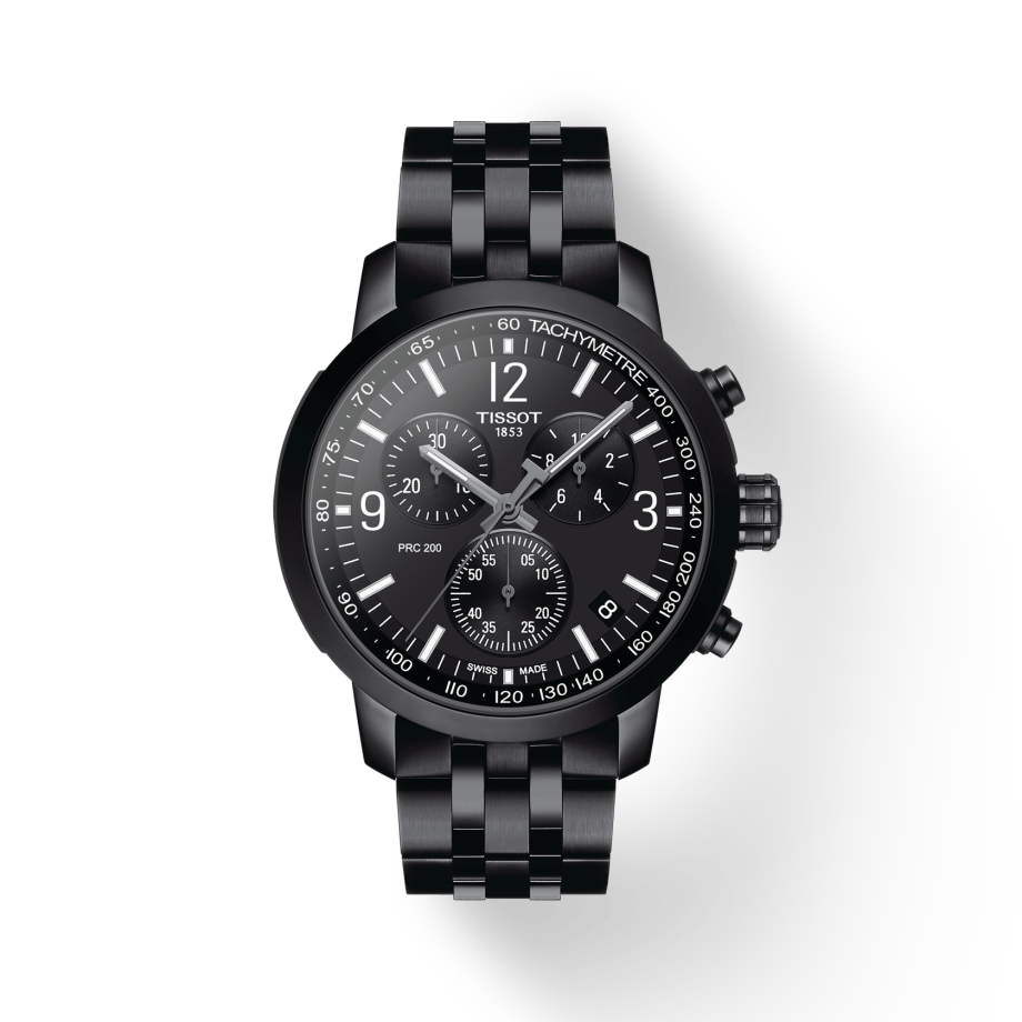  Shop Authentic Tissot PRC 200 Chronograph Black Dial Black Steel Strap Watch For Men - T114.417.33.057.00 - Luxxuri