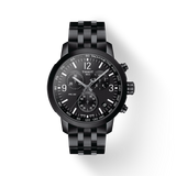  Shop Authentic Tissot PRC 200 Chronograph Black Dial Black Steel Strap Watch For Men - T114.417.33.057.00 - Luxxuri