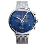  Shop Authentic Calvin Klein High Noon Chronograph Blue Dial Silver Mesh Bracelet Watch for Men - K8M2712N - Luxxuri