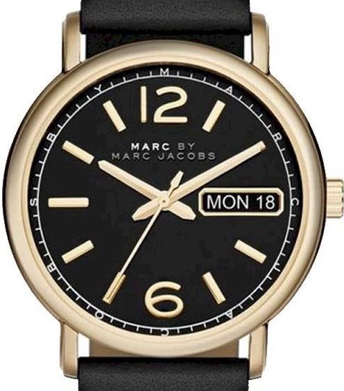  Shop Authentic Marc Jacobs Fergus Black Dial Black Leather Strap Watch for Women - MBM8651 - Luxxuri