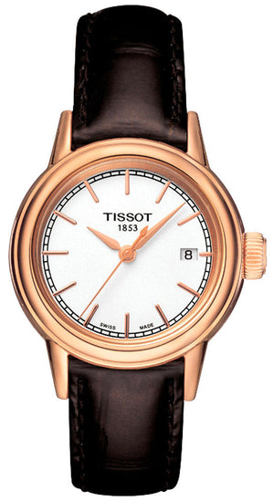  Shop Authentic Tissot Carson Lady Steel Quartz Brown Leather Strap Watch For Women - T085.210.36.011.00 - Luxxuri