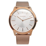  Shop Authentic Calvin Klein Minimal White Dial Rose Gold Mesh Bracelet Watch for Men - K3M21626 - Luxxuri