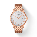  Shop Authentic Tissot T Classic Tradition White Dial Rose Gold Steel Strap Watch For Women - T063.610.33.038.00 - Luxxuri