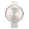  Shop Authentic Calvin Klein Full Moon White Dial White Leather Strap Watch for Women - K8Y236L6 - Luxxuri