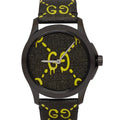  Shop Authentic Gucci G Timeless Ghost Black Dial Black Leather Strap Watch For Men - YA1264019 - Luxxuri