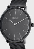  Shop Authentic Hugo Boss Horizon Quartz Black Dial Black Mesh Bracelet Watch For Men - 1513542 - Luxxuri