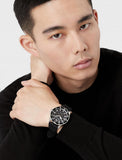  Shop Authentic Emporio Armani Meccanico Automatic Black Dial Black Silicone Strap Watch For Men - AR60062 - Luxxuri