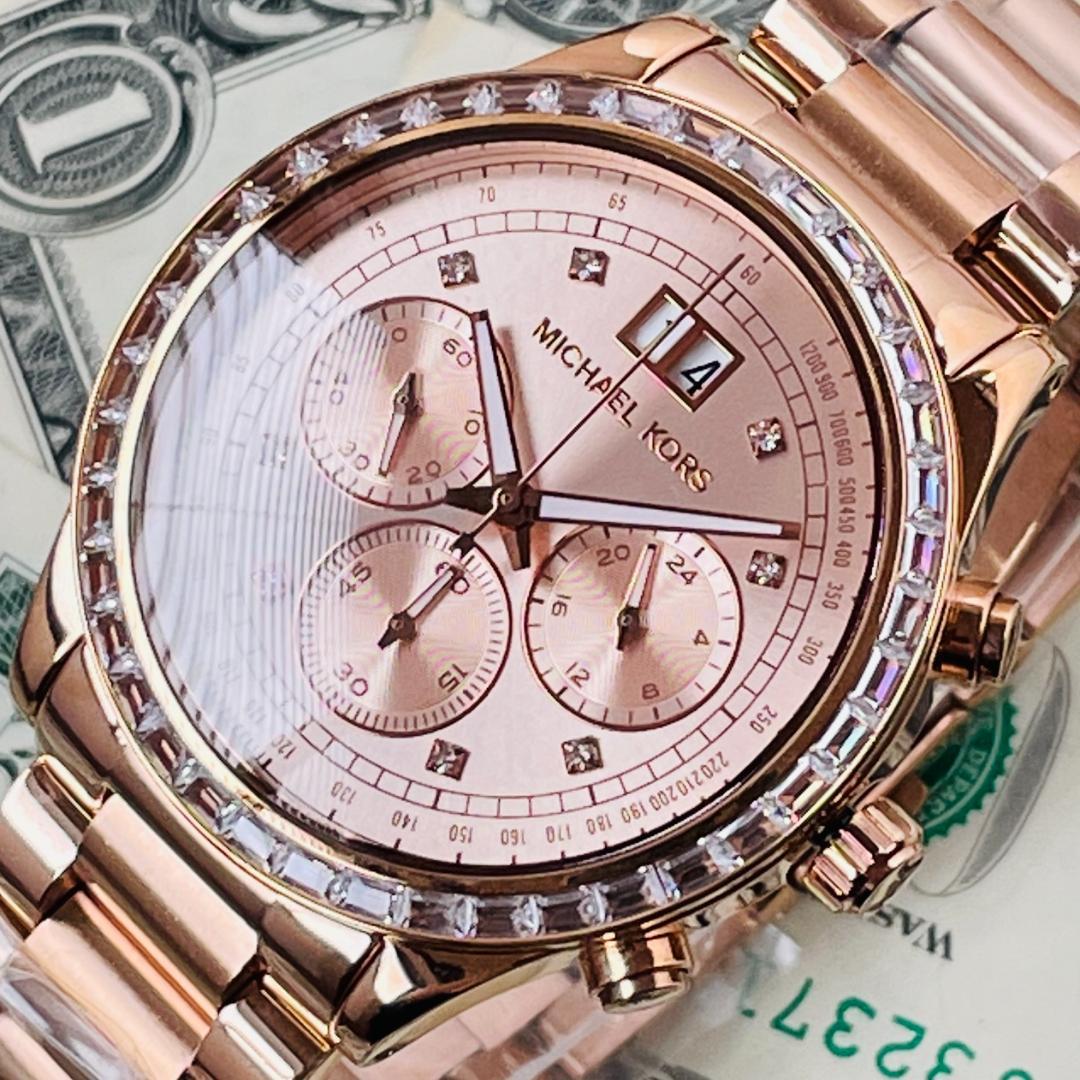  Shop Authentic Michael Kors Brinkley Rose Gold Dial Rose Gold Steel Strap Watch for Women - MK6204 - Luxxuri