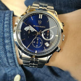  Shop Authentic Maserati Ricordo Chronograph Blue Dial Silver Steel Strap Watch For Men - R8873633001 - Luxxuri