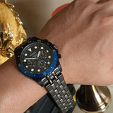  Shop Authentic Fossil FB-01 Chronograph Black Dial Grey Steel Strap Watch for Men - FS5835 - Luxxuri