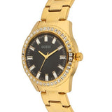  Shop Authentic Guess Sparkler Diamonds Black Dial Gold Steel Strap Watch for Women - GW0111L2 - Luxxuri