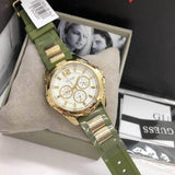  Shop Authentic Guess Interpid 2 Golden Dial Two Tone Silicon Strap Watch For Women - W0325L5 - Luxxuri