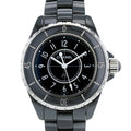  Shop Authentic Chanel J12 Quartz Ceramic Black Dial Black Steel Strap Watch for Women - J12 H0682 - Luxxuri
