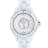  Shop Authentic Chanel J12 Diamonds Quartz Mother of Pearl White Dial White Steel Strap Watch for Women - J12 H2570 - Luxxuri