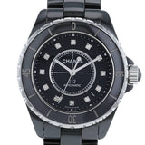  Shop Authentic Chanel J12 Diamonds Black Dial Black Steel Strap Watch for Women - J12 H2569 - Luxxuri