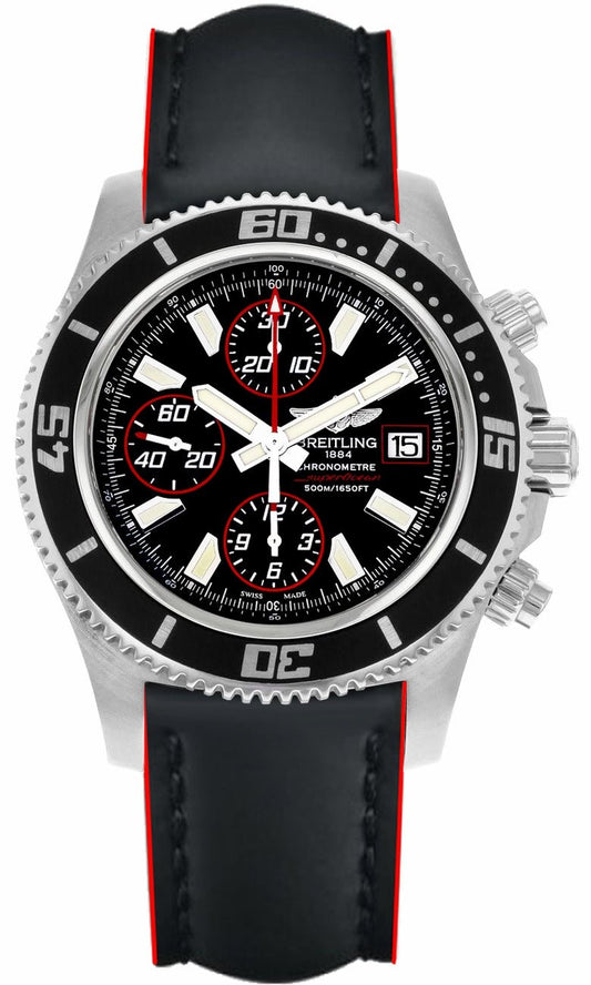  Shop Authentic Breitling Superocean Chronograph II Black Dial 44mm Automatic Mens Watch - A1334102/BA81 - Luxxuri