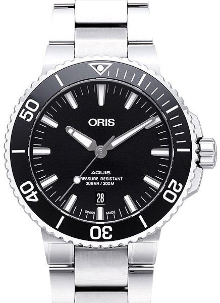  Shop Authentic Oris Aquis Date Black Dial Silver Steel Strap Watch for Men - 0173377304134-0782405PEB - Luxxuri