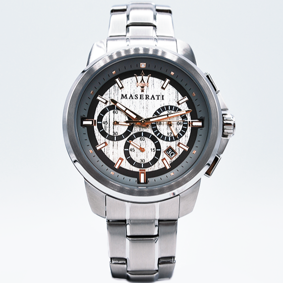  Shop Authentic Maserati Successo Chronograph Silver Dial Silver Steel Strap Watch For Men - R8873621004 - Luxxuri