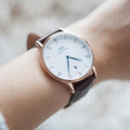  Shop Authentic Daniel Wellington Dapper St Mawes White Dial Brown Leather Strap Watch For Women - DW00100091 - Luxxuri