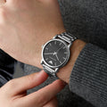  Shop Authentic Emporio Armani Luigi Quartz Black Dial Silver Steel Strap Watch For Men - AR2499 - Luxxuri