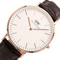  Shop Authentic Daniel Wellington Classic York White Dial Brown Leather Strap Watch For Men - DW00100011 - Luxxuri