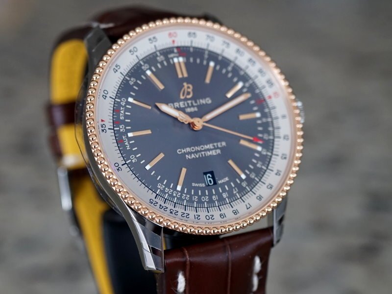  Shop Authentic Breitling Navitimer 1 Automatic 41mm Black Dial Brown Leather Strap Mens Watch - U17326211M1P1 - Luxxuri