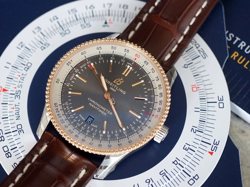  Shop Authentic Breitling Navitimer 1 Automatic 41mm Black Dial Brown Leather Strap Mens Watch - U17326211M1P1 - Luxxuri