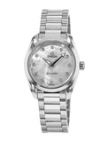  Shop Authentic Omega Seamaster Aqua Terra Quartz Diamonds Mother of Pearl Dial Silver Steel Strap Watch for Women - 220.10.28.60.55.001 - Luxxuri