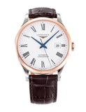 Shop Authentic Longines Record Automatic Stainless Steel 18K Gold Watch for Men - L2.821.5.11.2 - Luxxuri