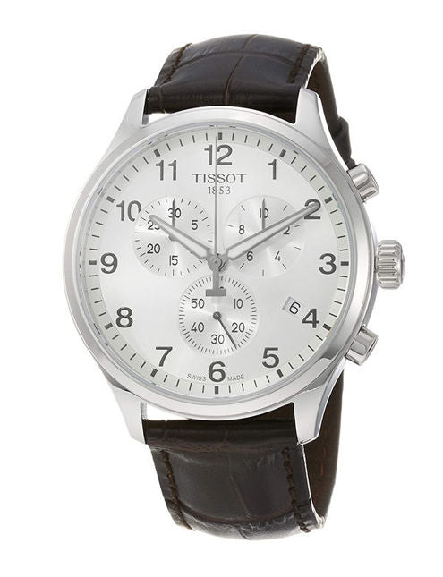  Shop Authentic Tissot T Sport Chrono XL Classic Silver Dial Brown Leather Strap Watch For Men - T116.617.16.037.00 - Luxxuri