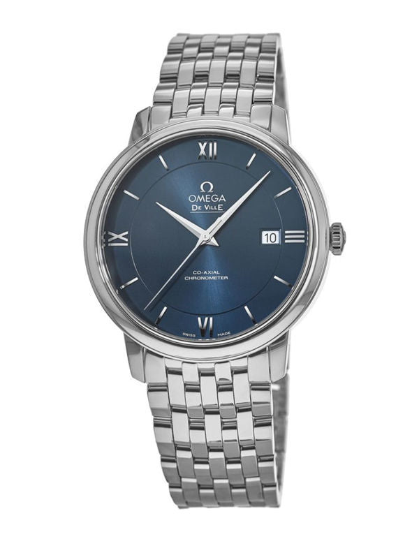  Shop Authentic Omega De Ville Prestige Co-Axial Orbis Blue Dial Silver Steel Strap Watch for Men - 424.10.40.20.03.001 - Luxxuri