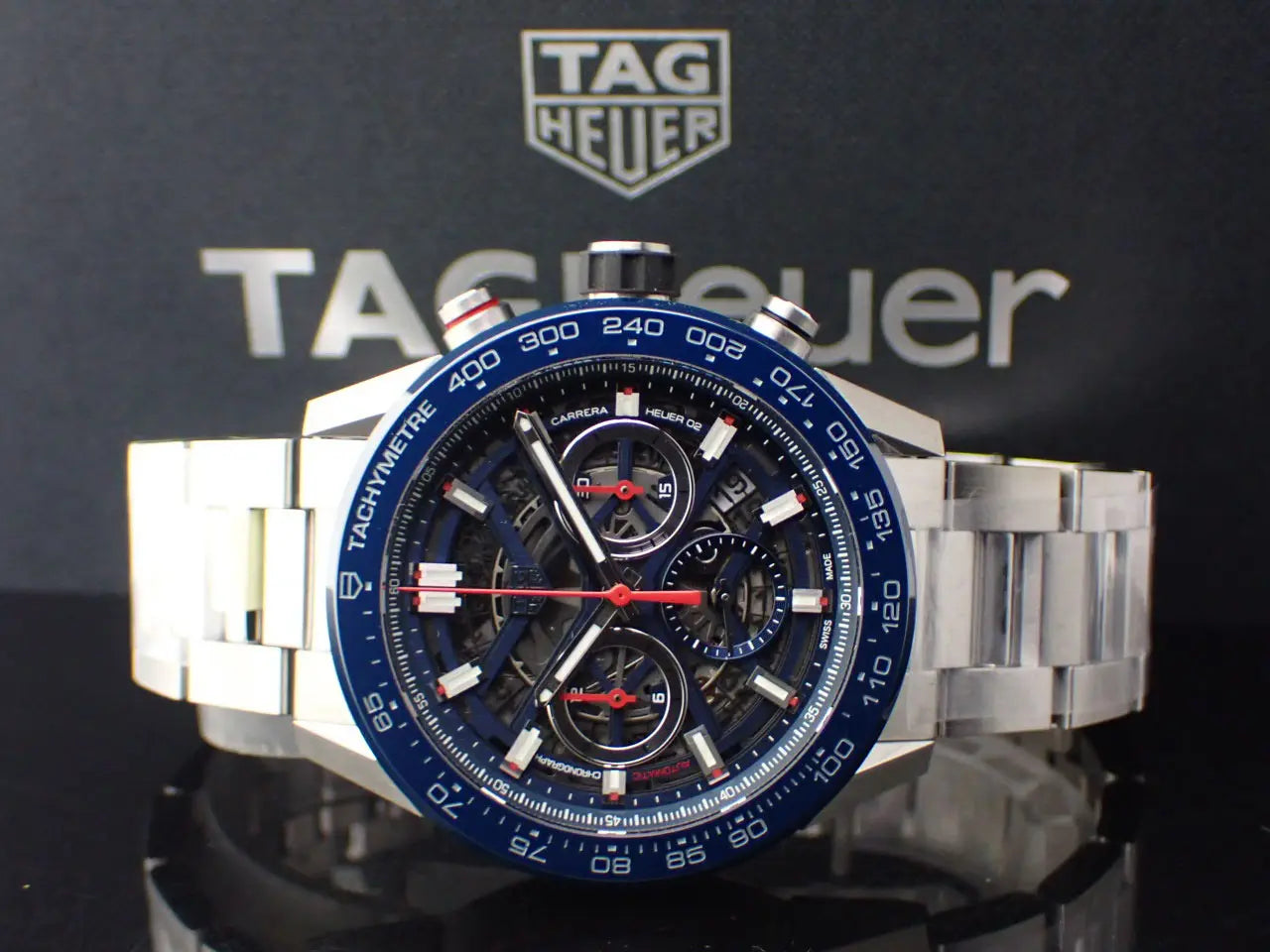  Shop Authentic Tag Heuer Carrera Chronograph Blue Dial Silver Steel Strap Watch for Men - CBG2A11.BA0654 - Luxxuri