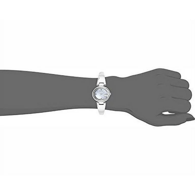  Shop Authentic Gucci Guccissima Diamonds Mother of Pearl Dial Silver Steel Strap Watch For Women - YA134504 - Luxxuri