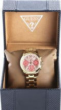  Shop Authentic Guess Mini Sunrise Quartz Analog Orange Dial Gold Steel Strap Watch For Women - W0448L7 - Luxxuri
